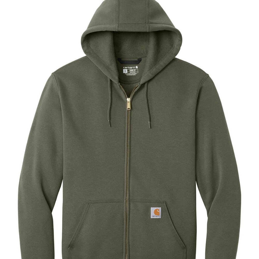 Men's Carhartt® Midweight Hooded Zip-Front Sweatshirt.  Size: XL. COLOR:  Carbon